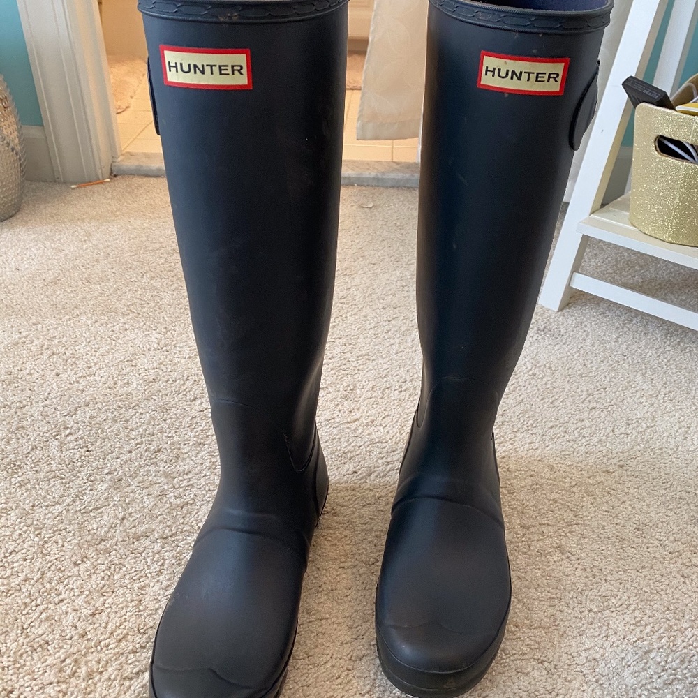 Hunter Original Tall Rain Boots Size 8
